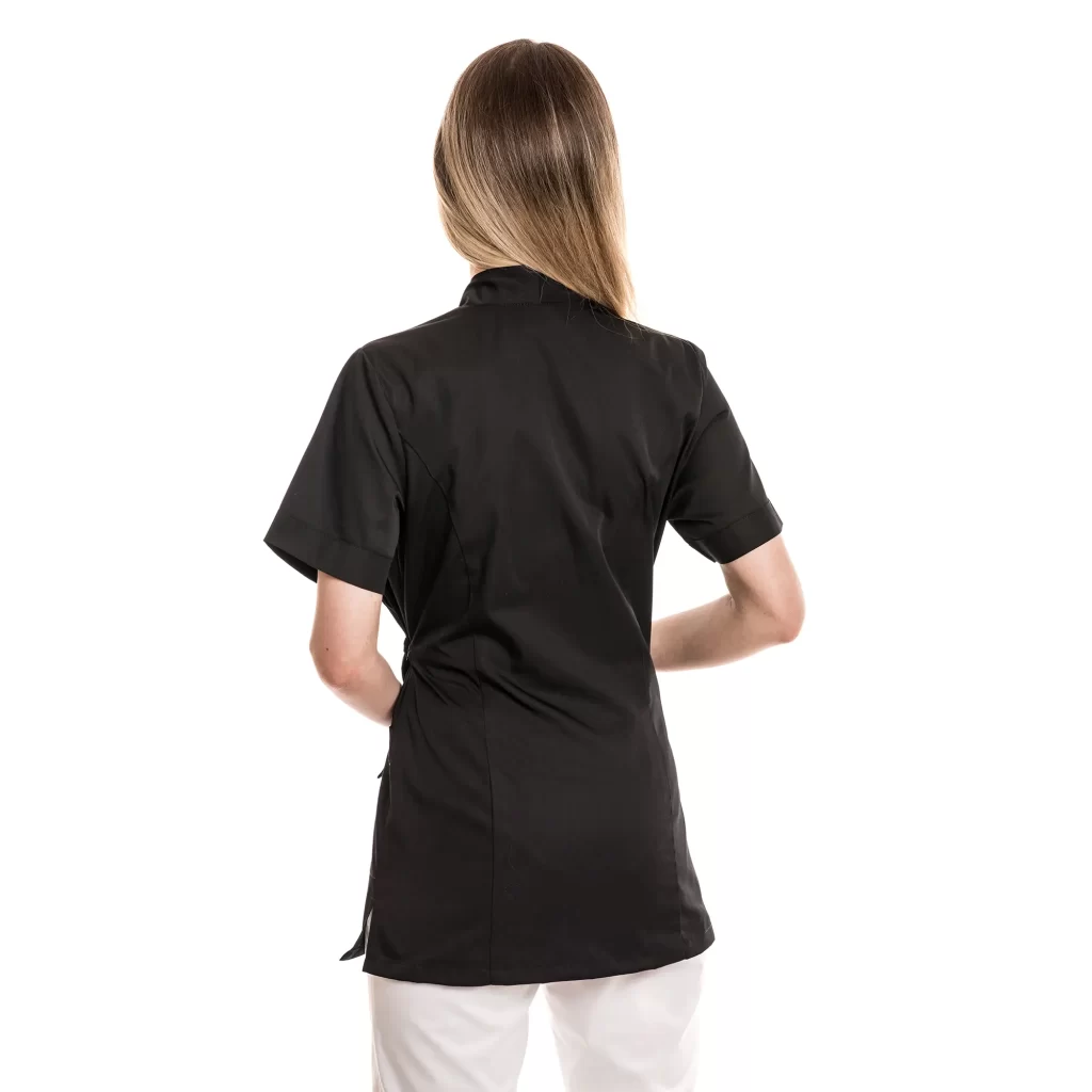 Moteriška juoda medicininė palaidinė-kimono WST21BL-2