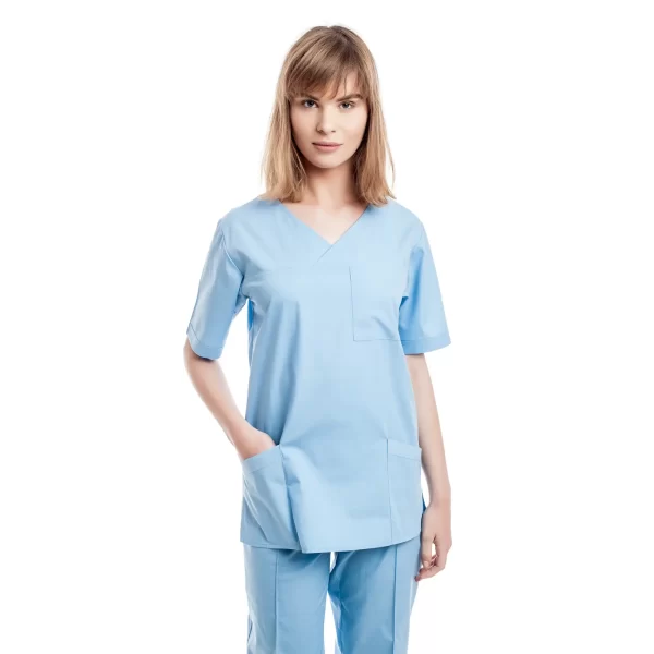 Moteriška žydra medicininė pižama (komplektas) WSS01LB